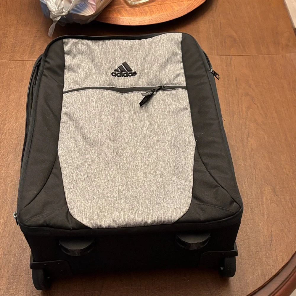 Adidas Two-Tone Black and Gray Travel Bag